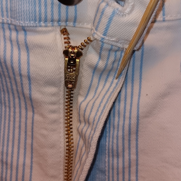 FRAME Le Mini Skirt Striped Blue Sz 31 - Picture 3 of 7